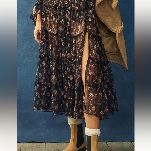 MISA LA Bethany Tiered Chiffon Maxi Dress - Picture 14 of 15